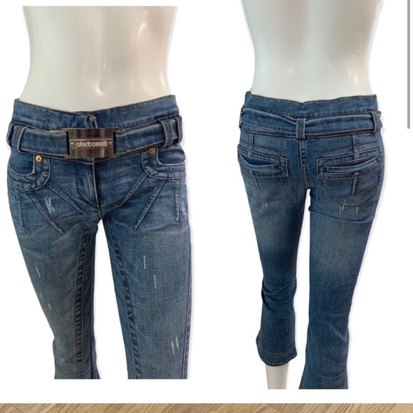 Roberto Cavalli Denim - Roberto Cavalli Vintage Y2K Crop Denim